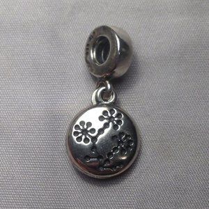 Pandora Retired RARE Breast Cancer Lucerne Flower